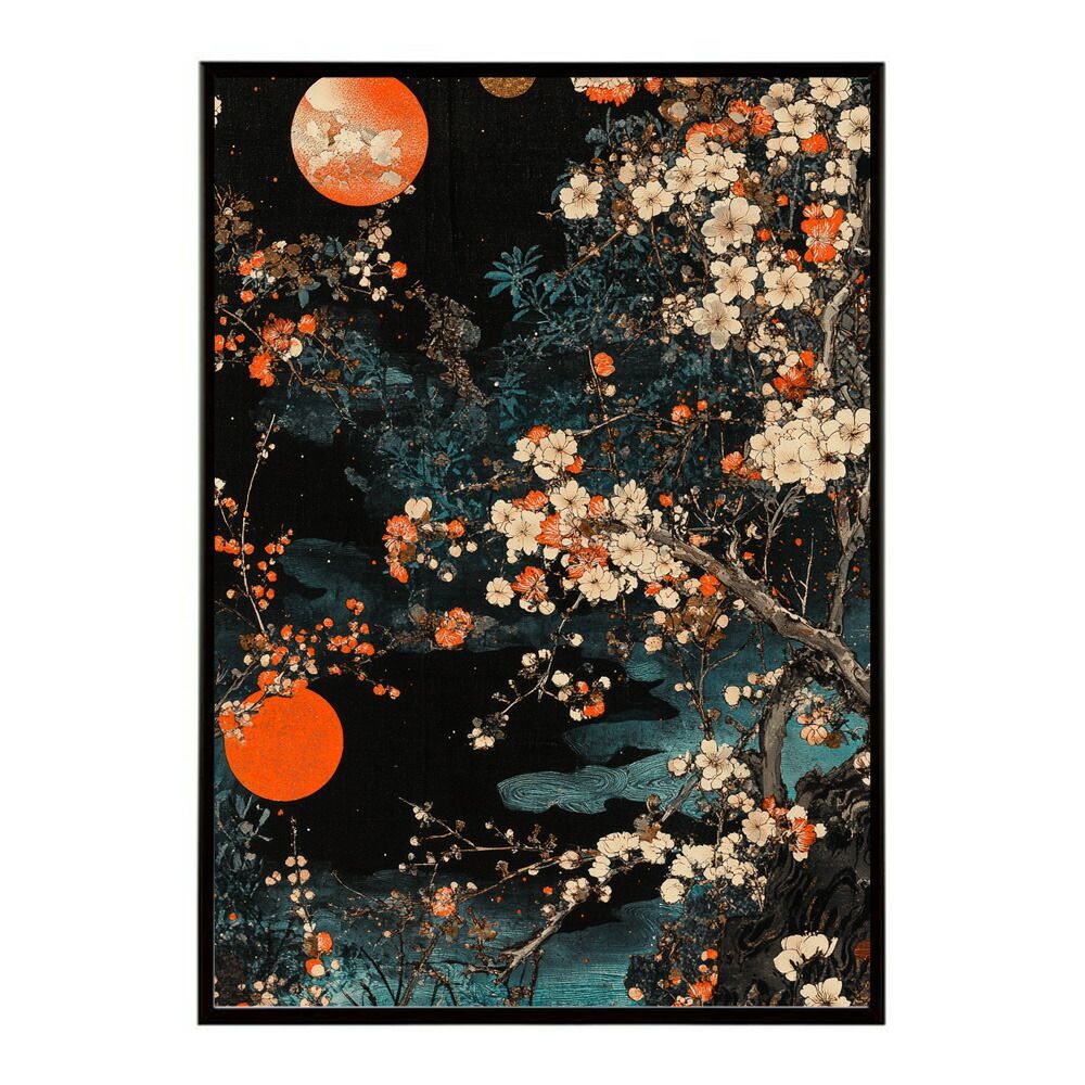 B1サイズ（約73x103cm）lm-poster-2939フレーム付き和柄