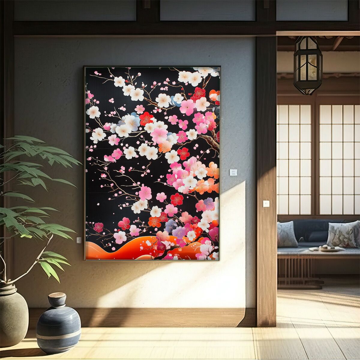 ❤︎ページ A1サイズ（約59x84cm）】【lm-poster-2941】【フレーム付き】和柄