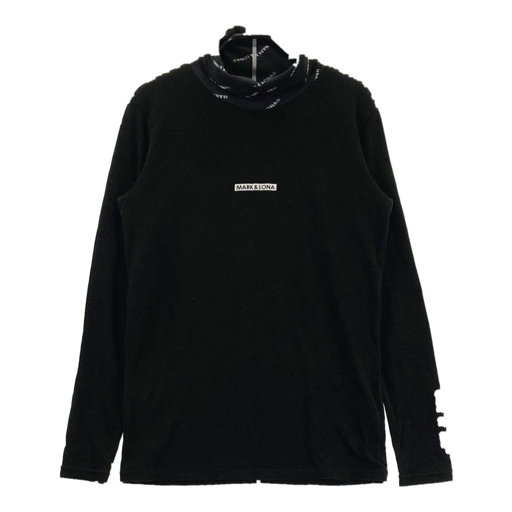 サイズ 46 MARK LONA マークアンドロナ 長袖タートルネックTシャツ ブラック系 ゴルフウェア メンズ ストスト