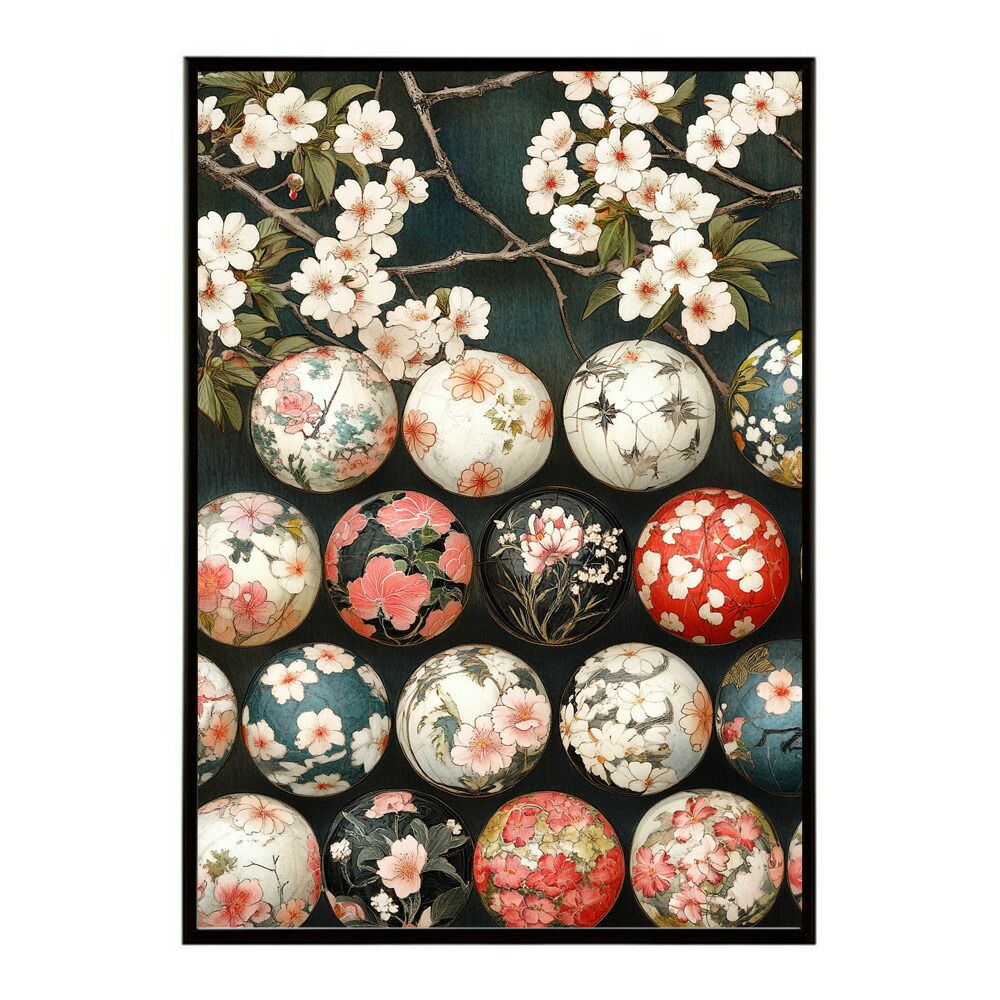 B2サイズ（約51x73cm）】【lm-poster-2946】【フレーム付き】和柄