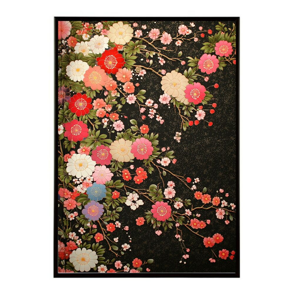 B2サイズ（約51x73cm）】【lm-poster-2970】【フレーム付き】和柄