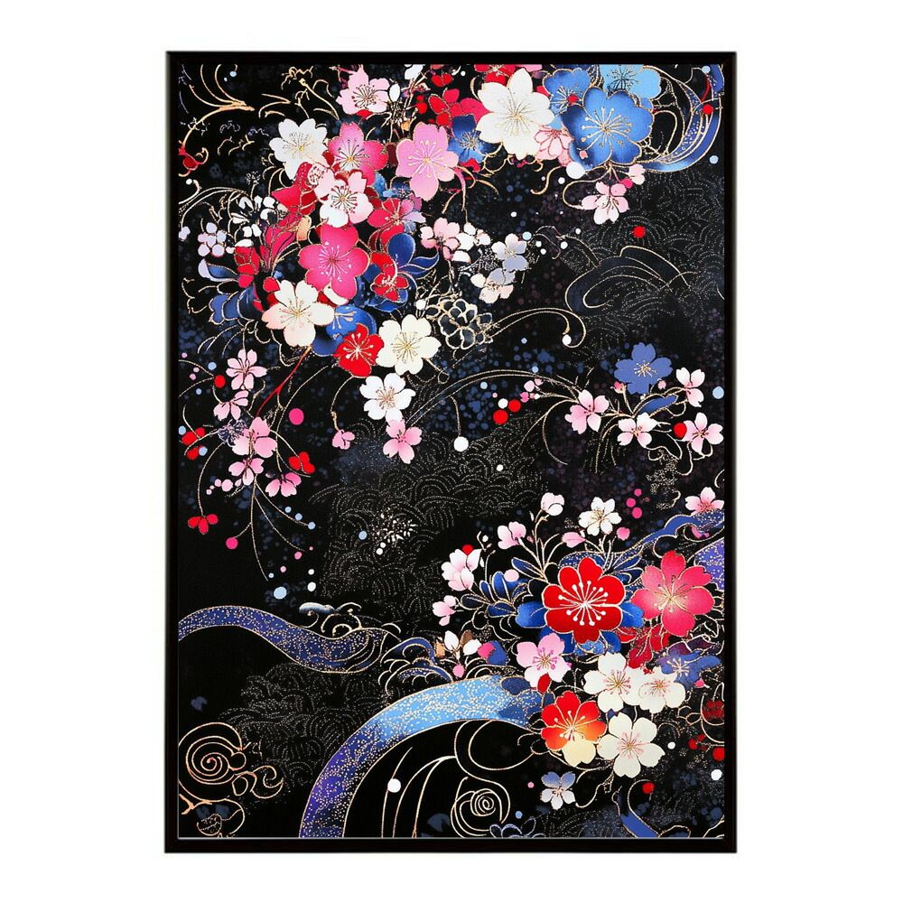 B3サイズ（約36x51cm）】【lm-poster-2971】【フレーム付き】和柄