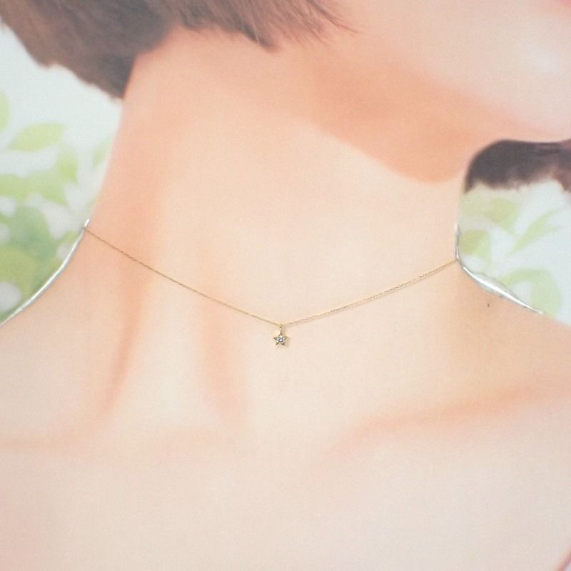 アーカー AHKAH プチ プルミエトワール ネックレス K18イエロー