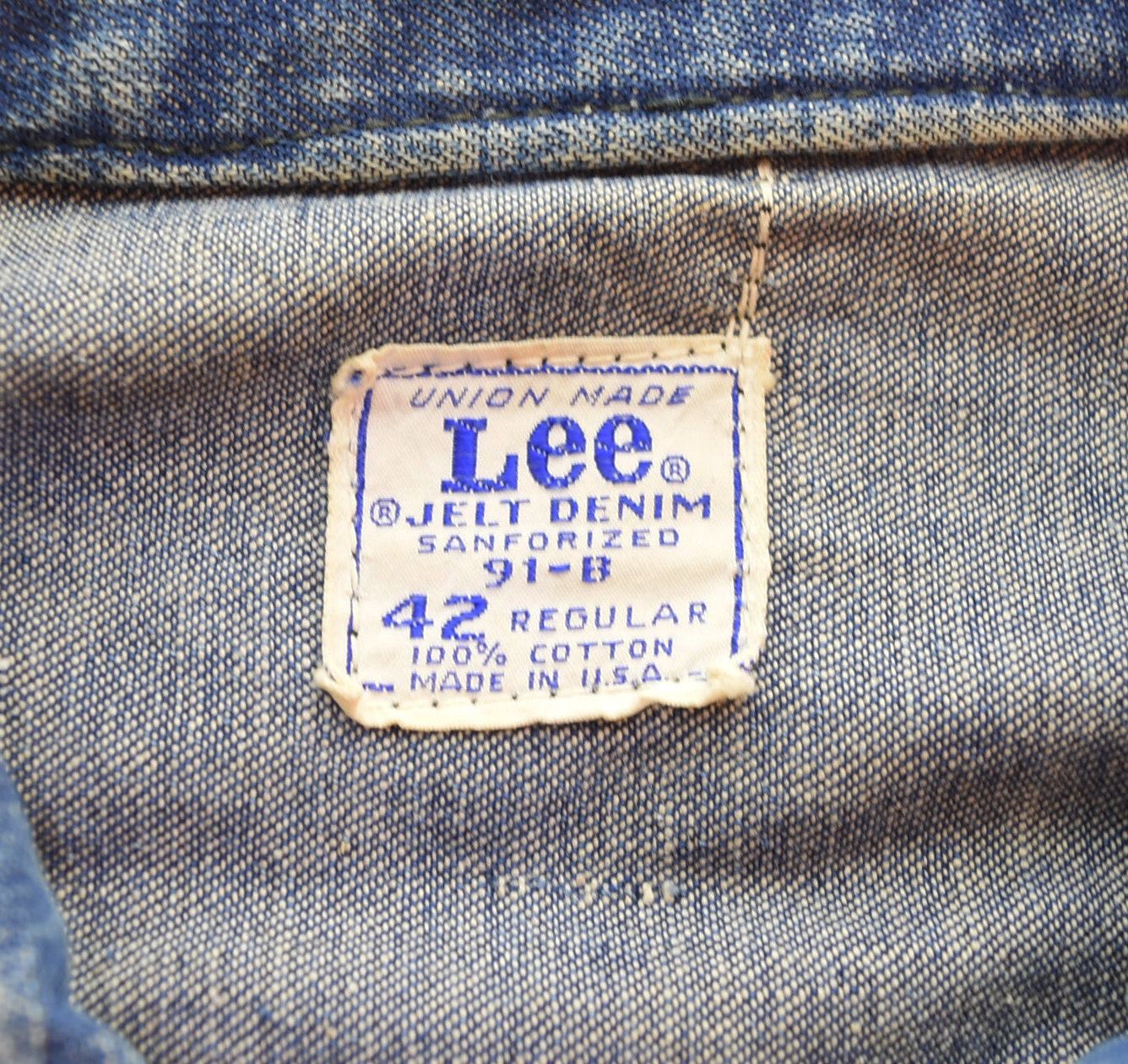 リー Lee 60年代 91-B 91B デニム ジャケット 菱形 TALON 菱タロン