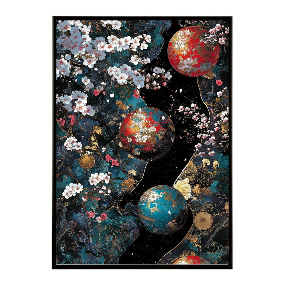A1サイズ（約59x84cm）】【lm-poster-2997】【フレーム付き】和柄