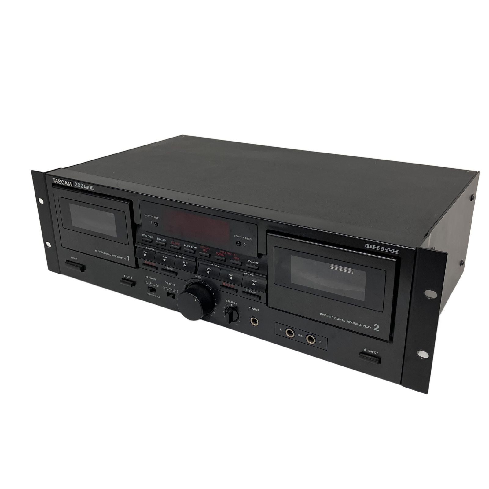 TASCAM 202MKIII ダブルカセットデッキ 業務用 ダブルオートリバース