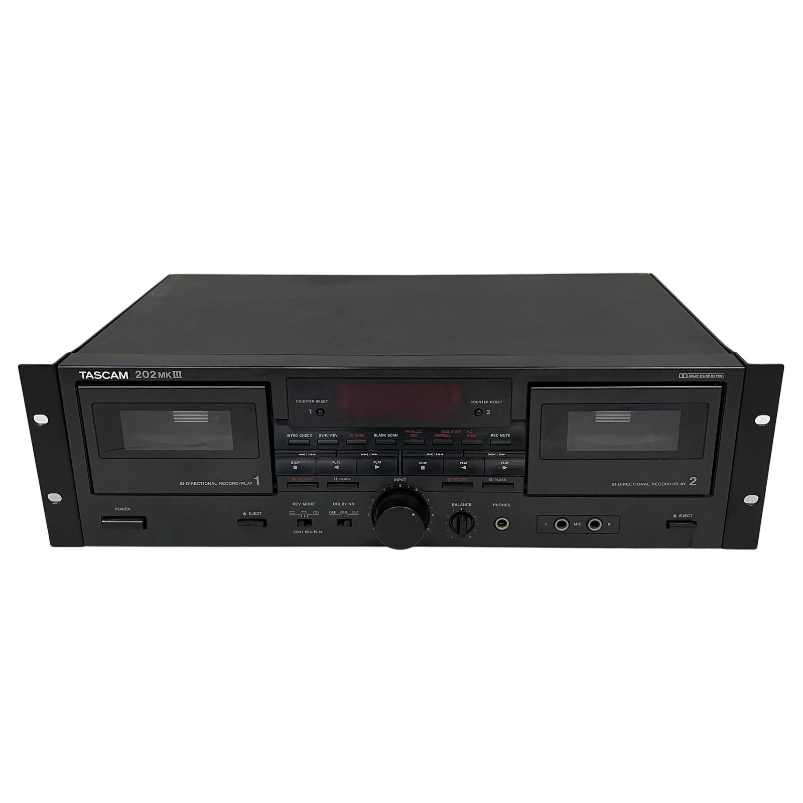 TASCAM 202MKIII ダブルカセットデッキ 業務用 ダブルオートリバース