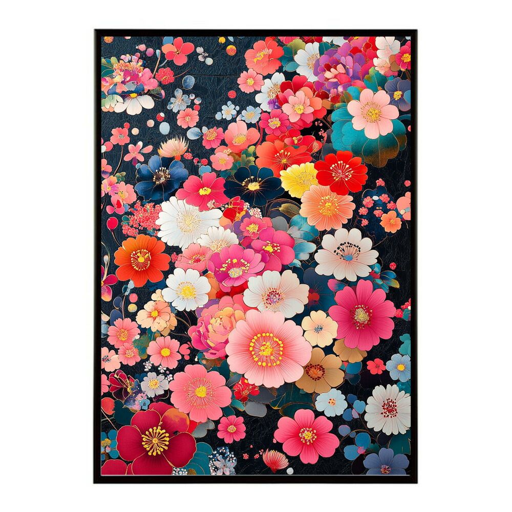 B1サイズ（約73x103cm）】【lm-poster-2990】【フレーム付き】和柄