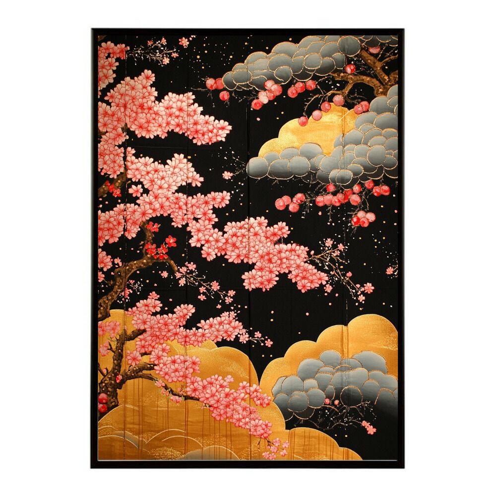 A0サイズ（約84x119cm）】【lm-poster-3017】【フレーム付き】和柄