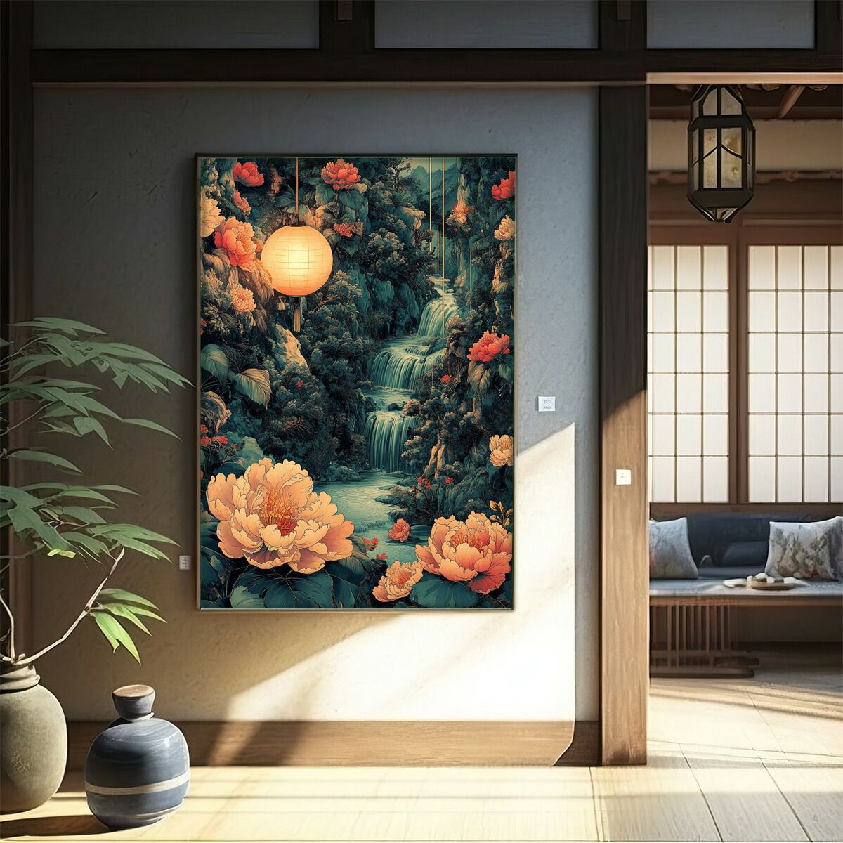 A1サイズ（約59x84cm）】【lm-poster-3037】【フレーム付き】和柄