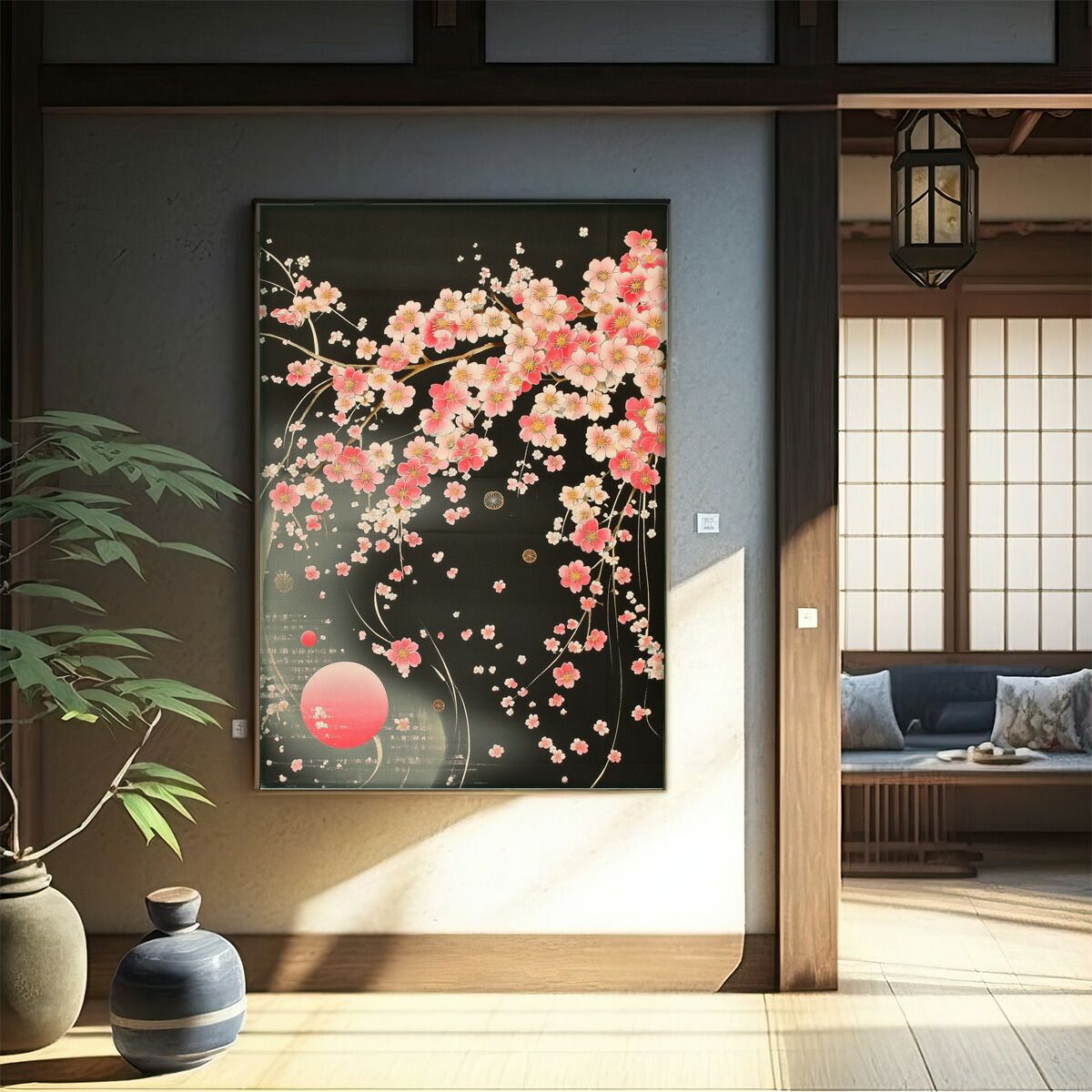 A2サイズ（約42x59cm）】【lm-poster-3071】【フレーム付き】和柄