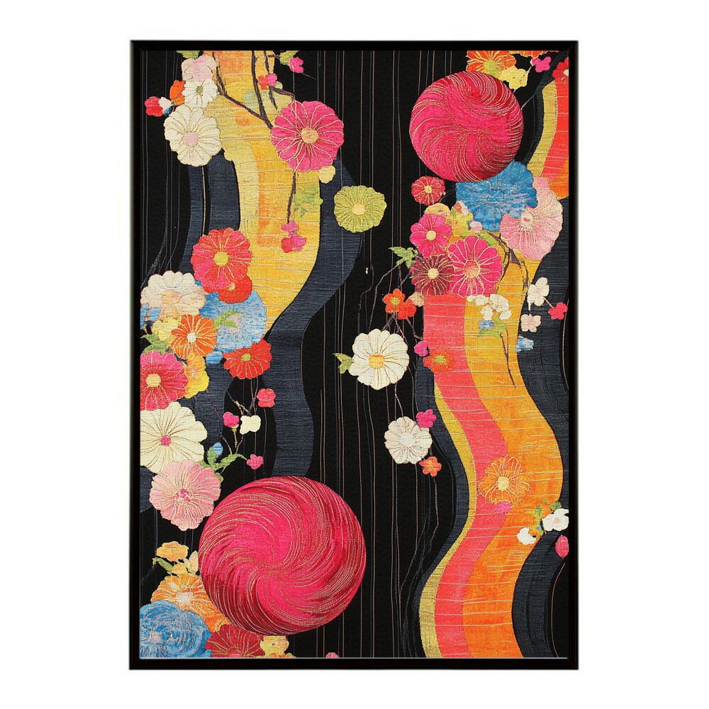 A1サイズ（約59x84cm）】【lm-poster-3077】【フレーム付き】和柄