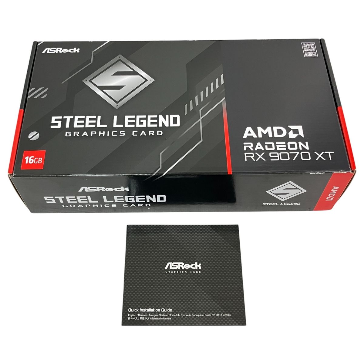 ASRock AMD Radeon RX 9070 XT Steel Legend Dark GPU グラフィックボード
