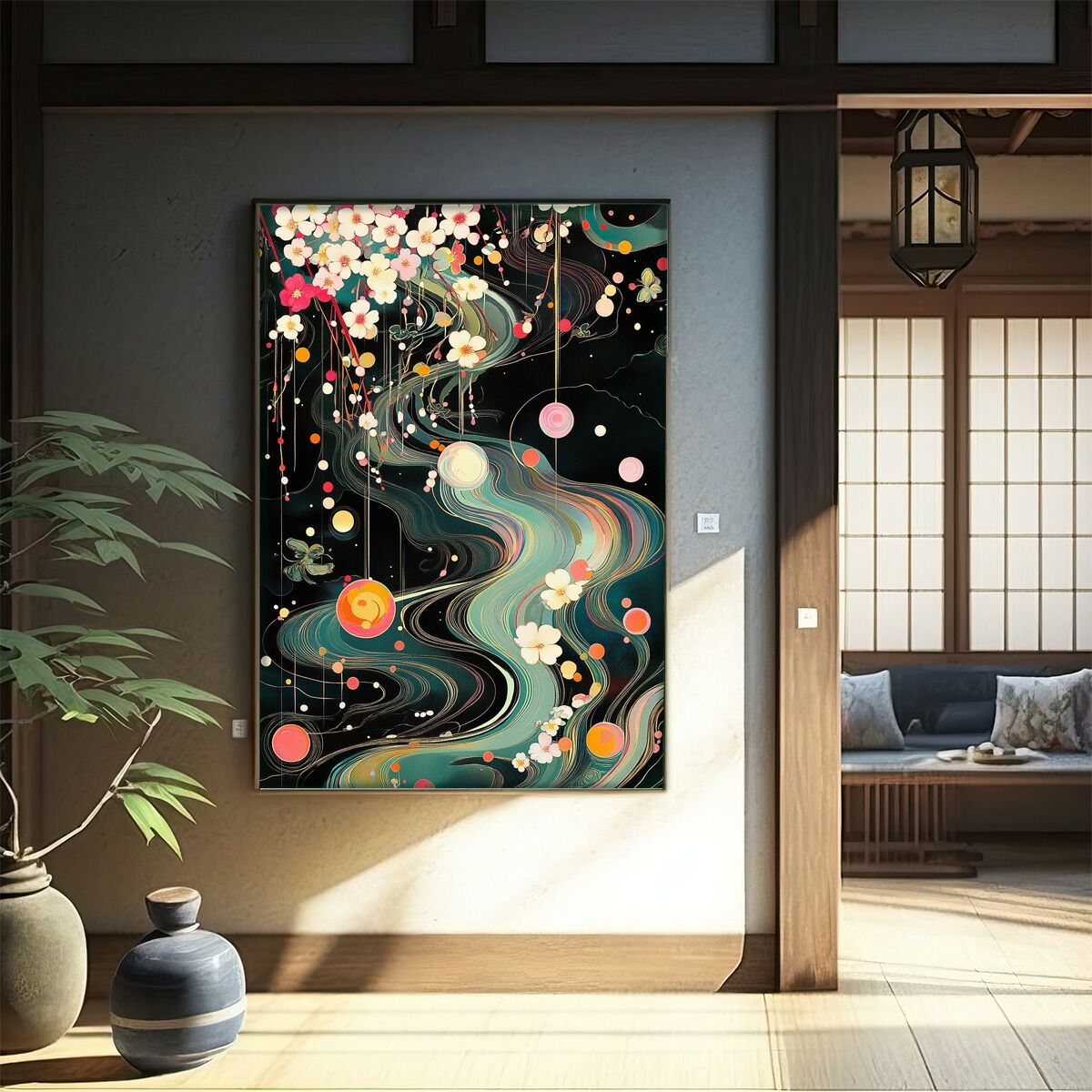 和風アートオーダー承ります A2サイズ（約42x59cm）】【lm-poster-3094】【フレーム付き】和柄