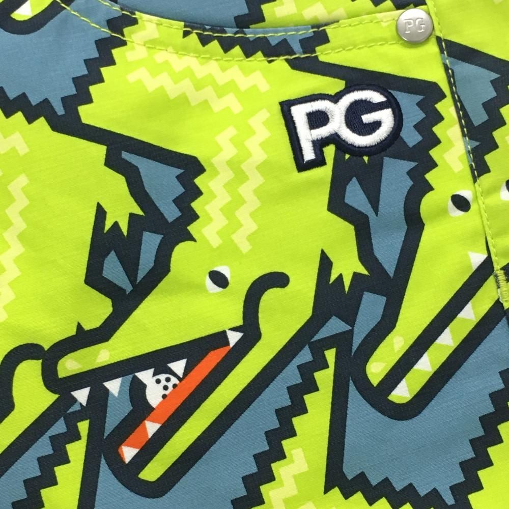 超美品】パーリーゲイツ パンツ ライトグリーン×ライトブルー ワニ柄