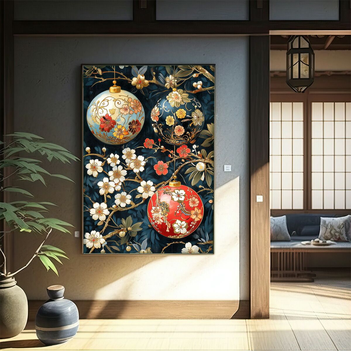 A0サイズ（約84x119cm）】【lm-poster-3098】【フレーム付き】和柄