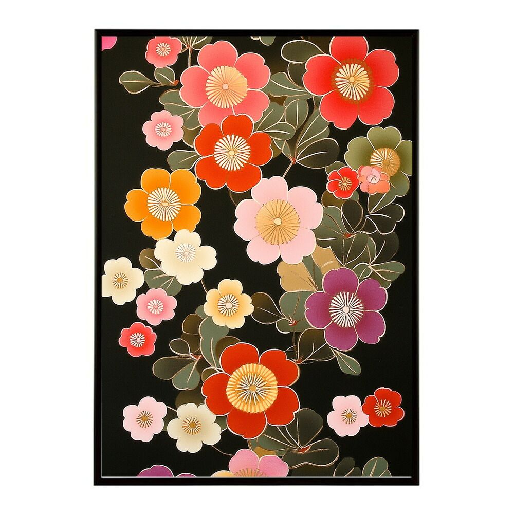 A1サイズ（約59x84cm）】【lm-poster-2997】【フレーム付き】和柄