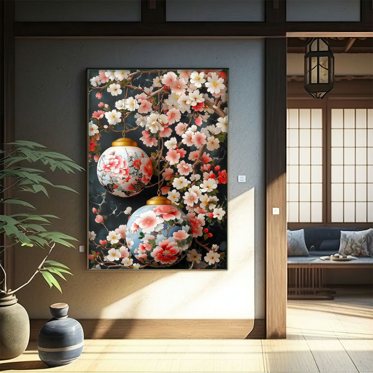 A1サイズ（約59x84cm）】【lm-poster-3031】【フレーム付き】和柄