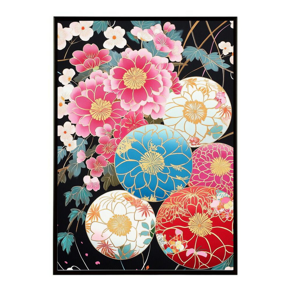 A1サイズ（約59x84cm）】【lm-poster-3031】【フレーム付き】和柄