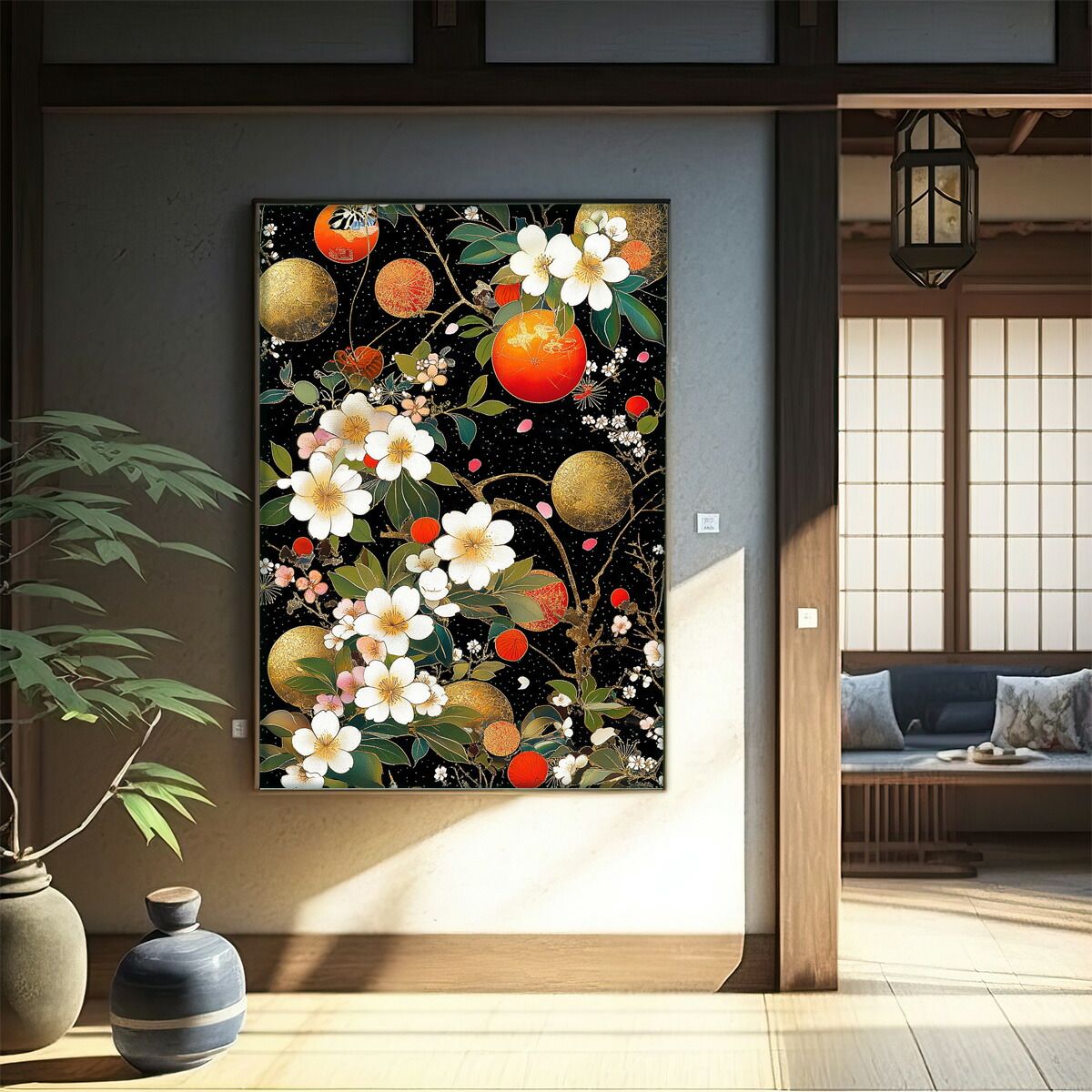 A2サイズ（約42x59cm）】【lm-poster-3119】【フレーム付き】和柄