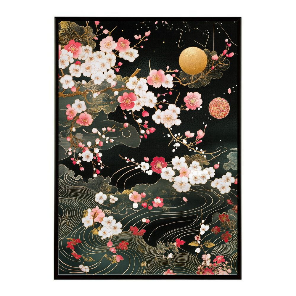 B2サイズ（約51x73cm）】【lm-poster-2936】【フレーム付き】和柄