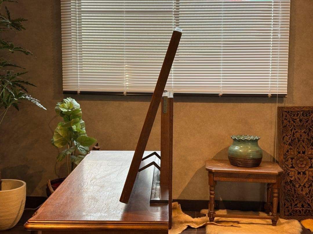 アンティーク 薔薇レリーフ イタリア ミラー 鏡台 キャビネット IH