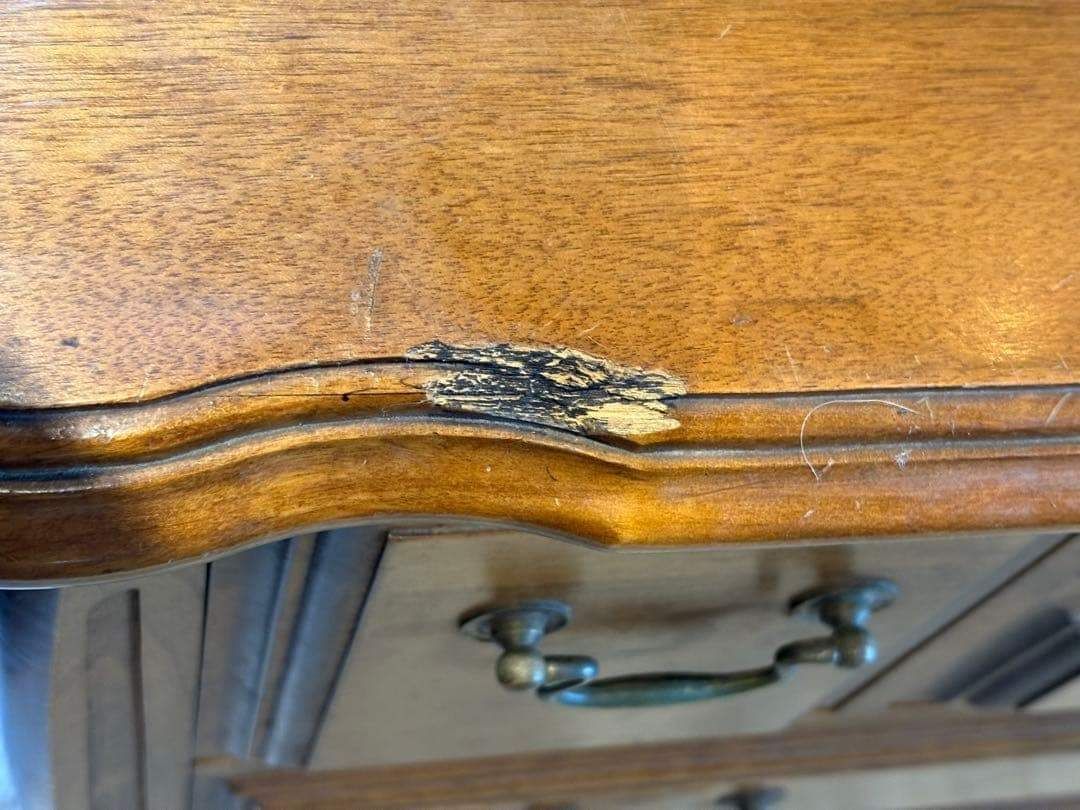 アンティーク 薔薇レリーフ イタリア ミラー 鏡台 キャビネット IH