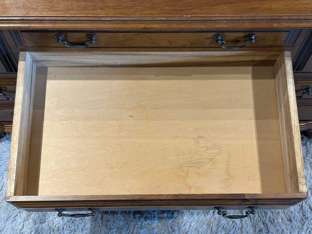 アンティーク 薔薇レリーフ イタリア ミラー 鏡台 キャビネット IH