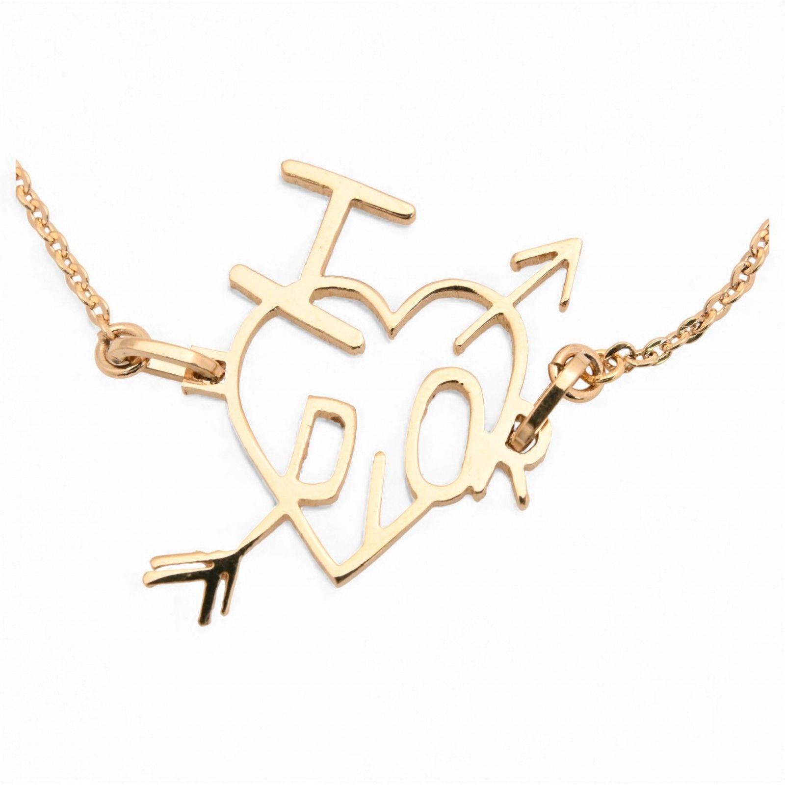 ばーこ】Dior アイラブディオール ハートアンドアロー ブローチ ばーこ