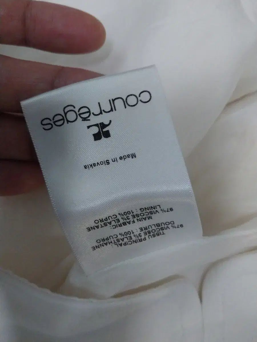  クレージュ 白 ONE PIECE 44 55 感あり上品 きれいめ 良し 長袖 七分袖 ミニワンピース