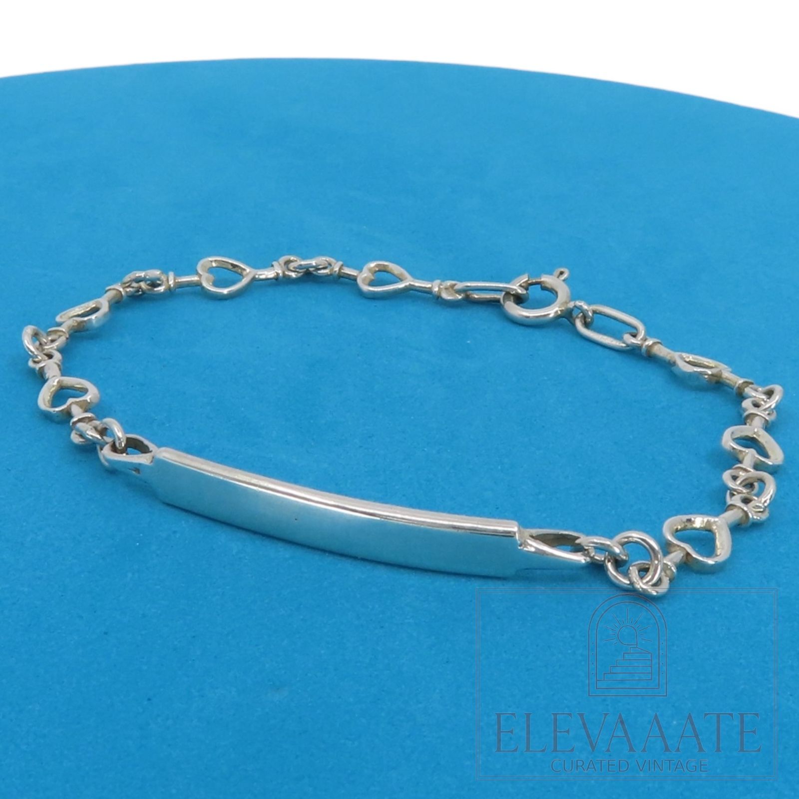 Tiffany ID プレート ハートチェーンブレスレット Tiffany ID プレート ハートチェーンブレスレット Tiffany&Co