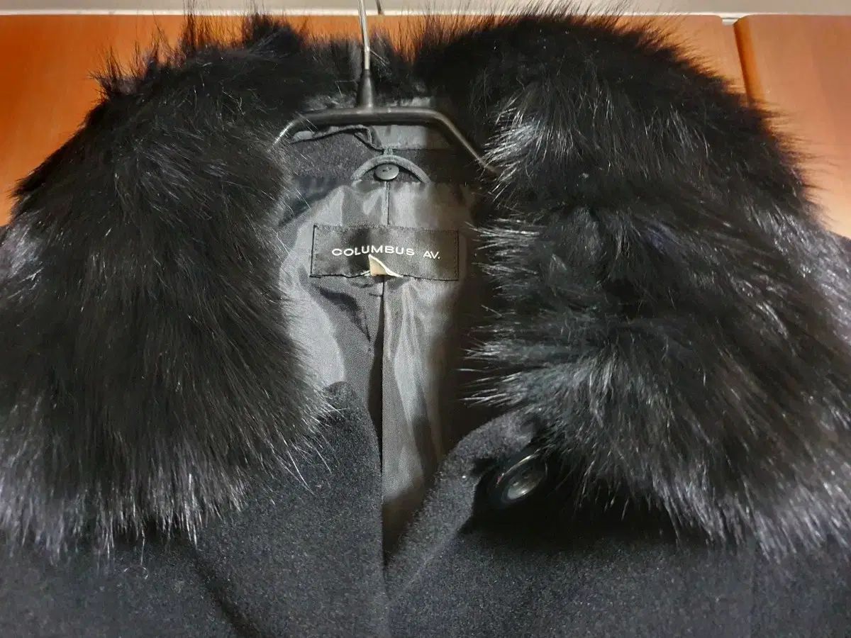 ブラックウールロングコートファーKARA 日本輸入品