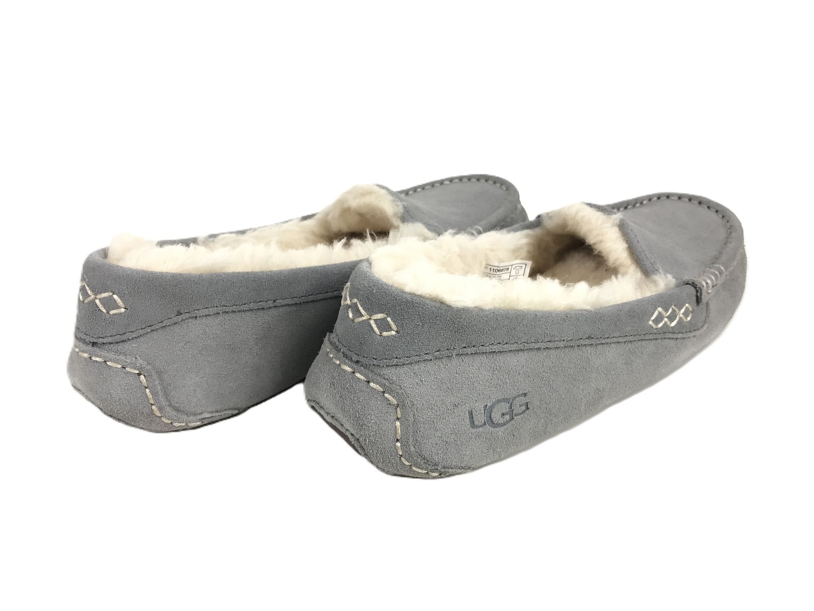 アグ UGG ANSLEY アンスレー モカシン スリッポン サイズ24.0 cm ライトグレイ 型番 579087