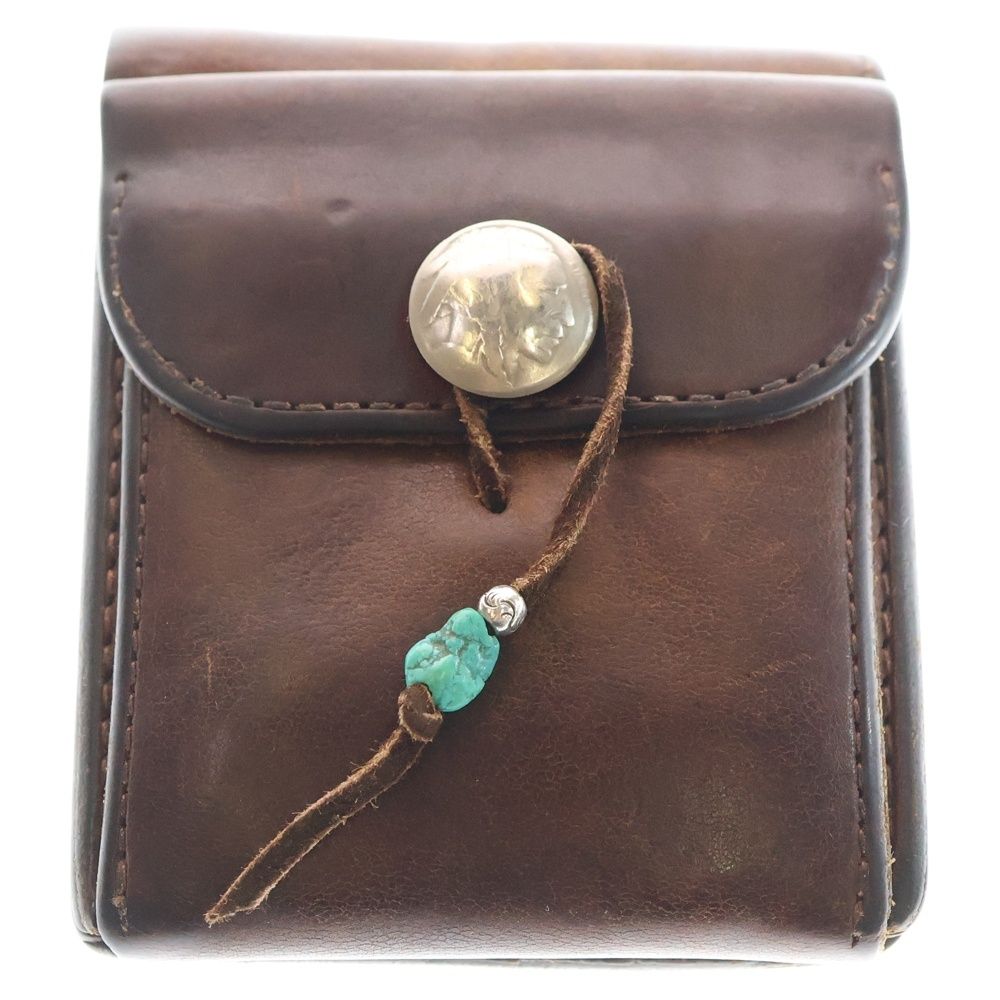 ゴローズ レザー 二つ折り財布 ブラウン goro's (ゴローズ) 二つ折り レザーウォレット 財布 ブラウン - メルカリ