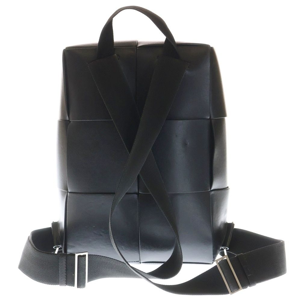 BOTTEGA VENETA ボッテガヴェネタ マキシイントレチャート アルコ リュックサック バックパック ブラック レザー シルバー金具