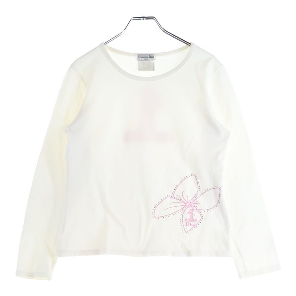 Christian Dior 長袖Tシャツ　F38サイズ　ガリアーノ期 Christian Dior (クリスチャンディオール) 00s Archive Number Print L