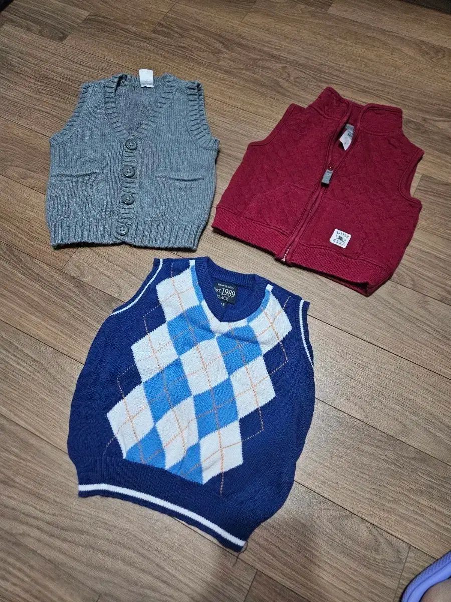 キッズニット/キルティング ベスト 3種 90号