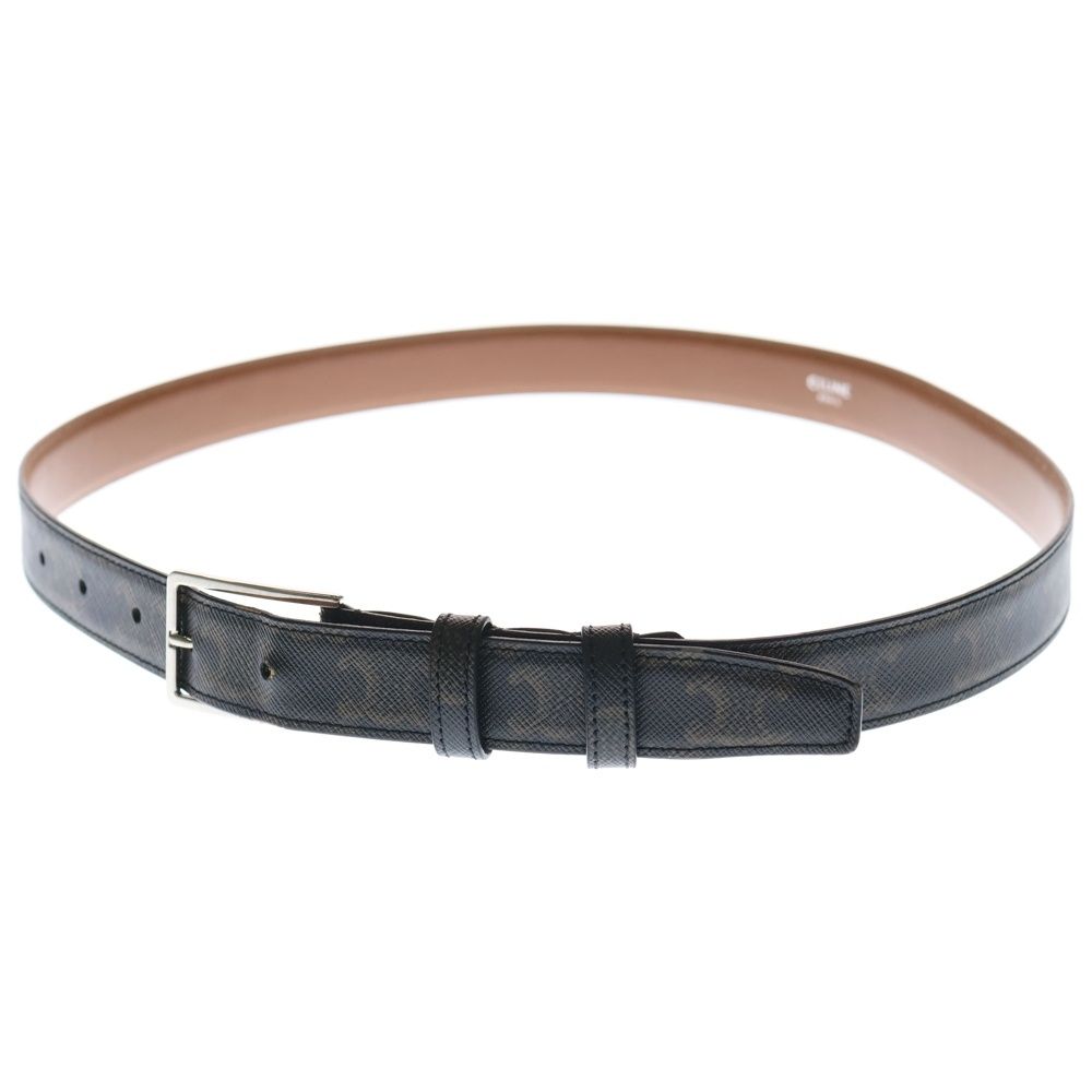 CELINE セリーヌ トリオンフキャンバス レザーベルト F NE 2270 ブラウン