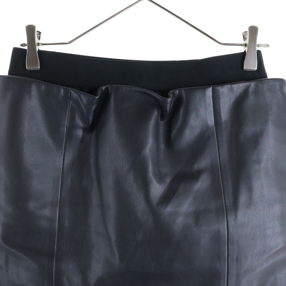 Sacai (サカイ) 23SS Faux Leather Skirt 本物 フェイク レザー