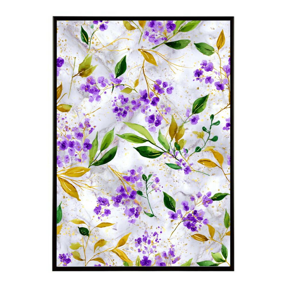 【A2サイズ（約42x59cm）】【lm-poster-325】【フレーム付き】フラワーポスター 北欧風 花柄 アートプリント 壁掛け リビング 玄関 寝室 壁飾り カフェ風 アートパネル