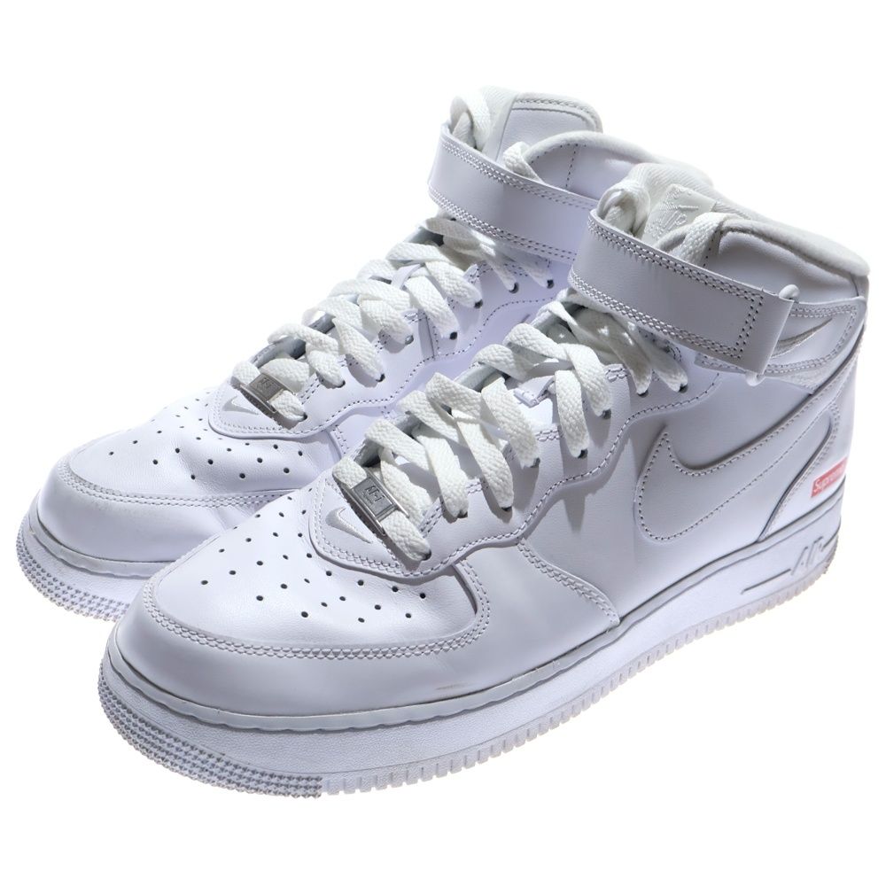 NIKE ナイキ ×SUPREME AIR FORCE 1 MID FZ 8784-100 ×シュプリーム エアフォース ミッドカットスニーカー ホワイト US 10.5 28.5 cm
