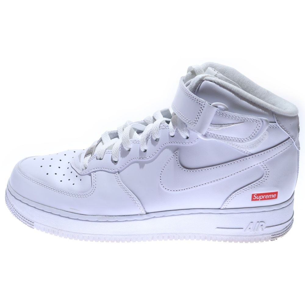 NIKE ナイキ SUPREME AIR FORCE 1 MID FZ 8784 100 シュプリーム エアフォース ミッドカットスニーカー ホワイト US 10 5 28 cm