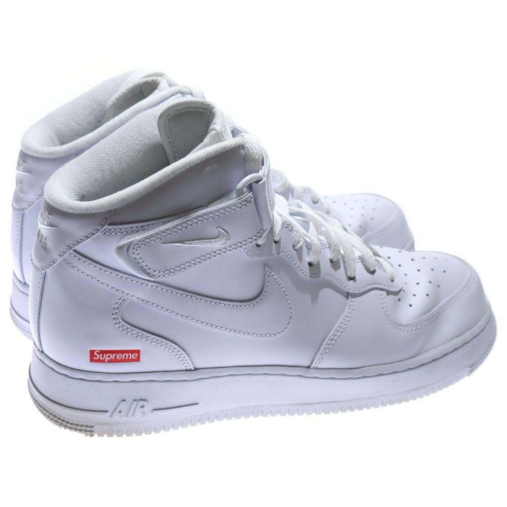  NIKE ナイキ SUPREME AIR FORCE 1 MID FZ 8784 100 シュプリーム エアフォース ミッドカットスニーカー ホワイト US 10 5 28 cm スニーカー 靴