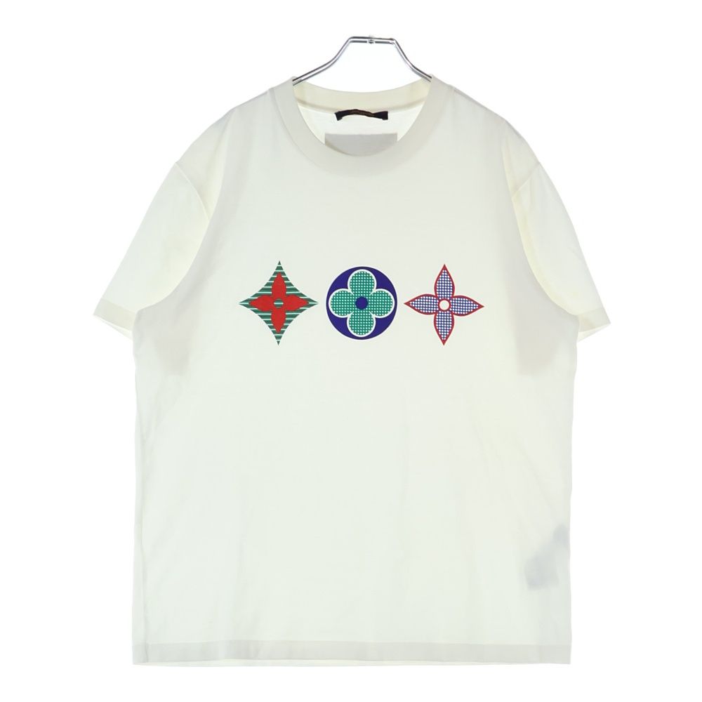LOUIS VUITTON (ルイヴィトン) 20AW マルチカラーモノグラムTシャツ 半袖カットソー ホワイト RM202M NPG HJY01W