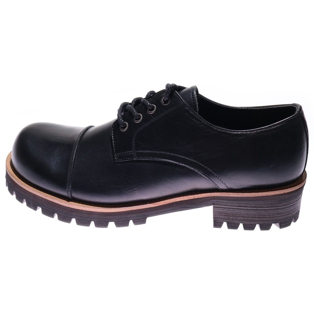 NO BRAND ノーブランド WHOOP DE DOO フープディドゥ バルーントゥ ダービーシューズ ブラック 105684