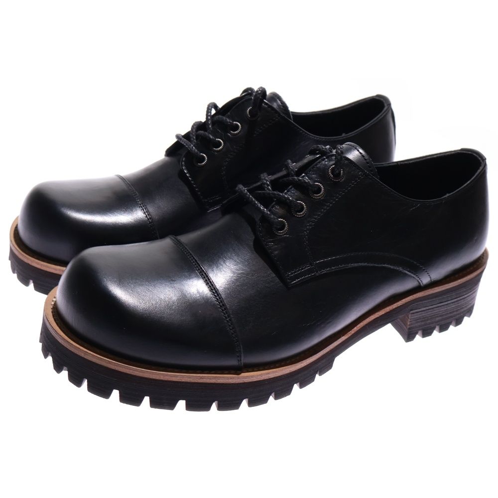 NO BRAND ノーブランド WHOOP-DE-DOO フープディドゥ バルーントゥ ダービーシューズ ブラック 105684