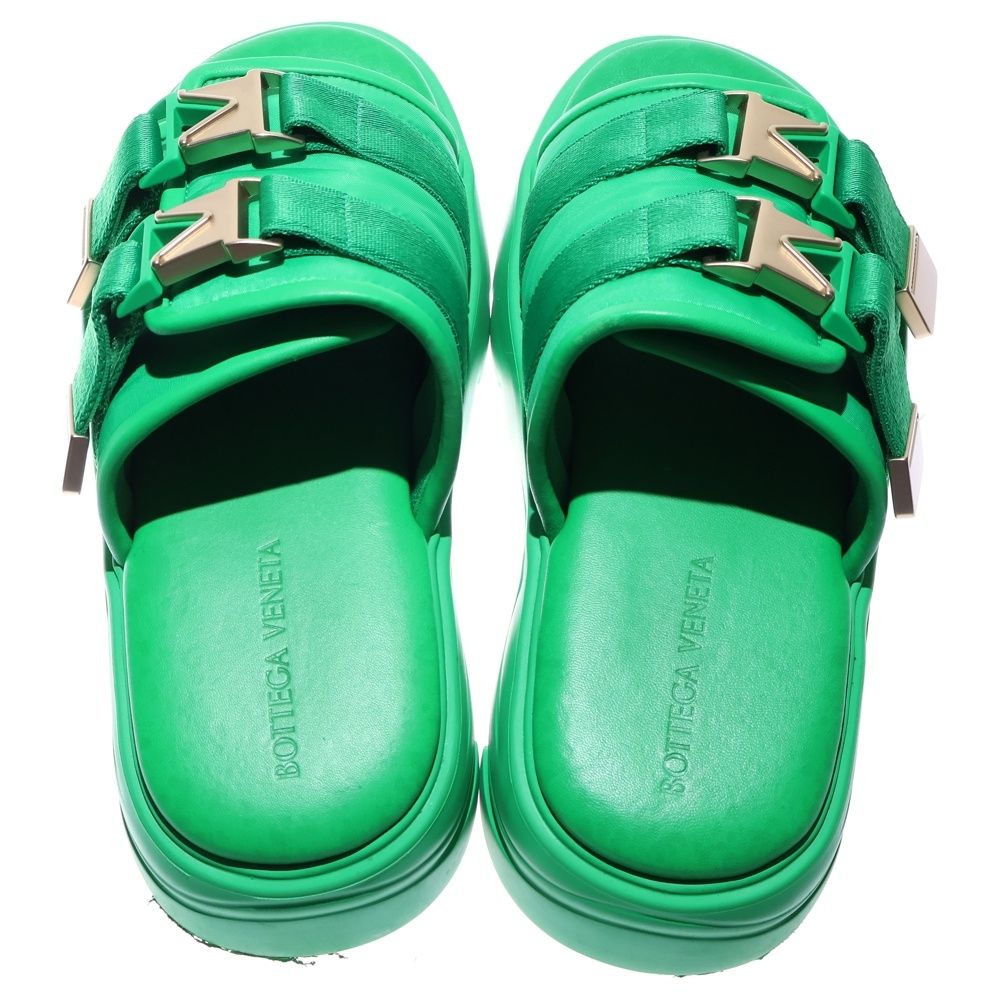 Bottega Veneta ビーチサンダル グリーン BOTTEGA VENETA (ボッテガヴェネタ) FLASH SANDAL ダブルバックル