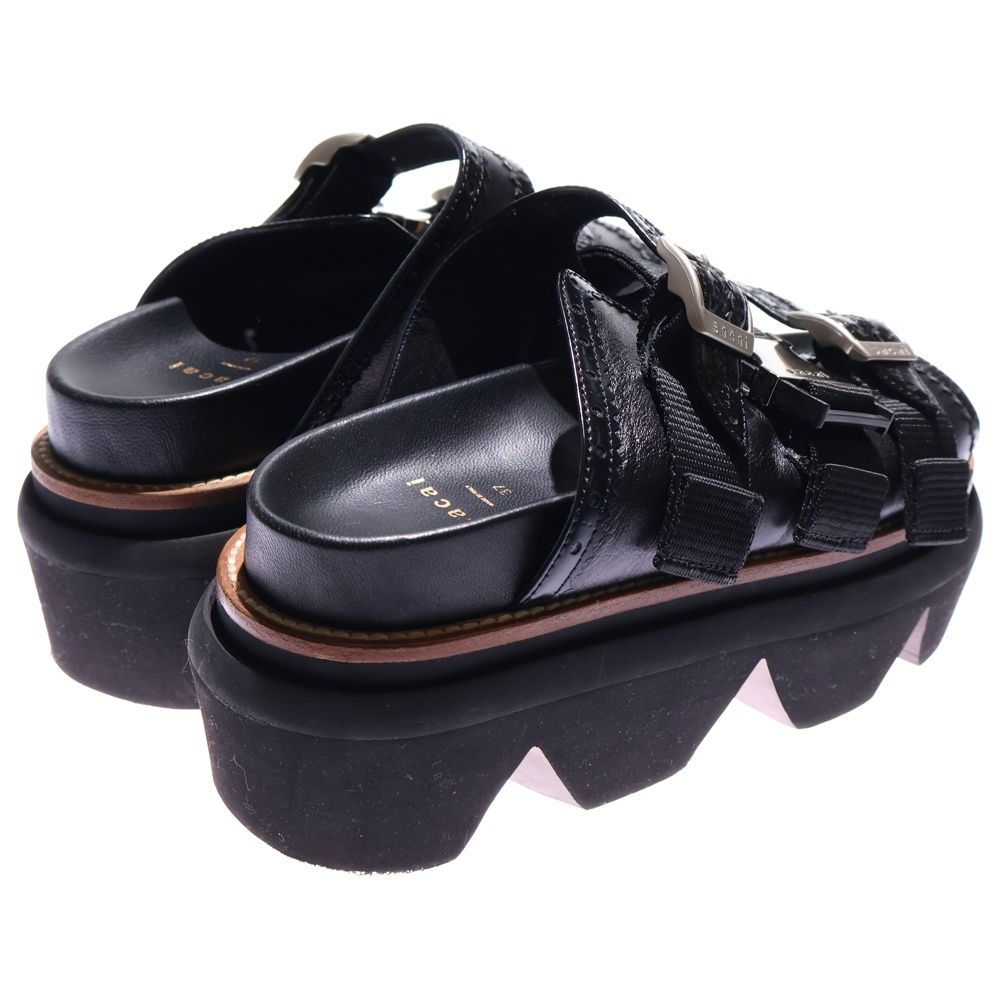 Sacai (サカイ) 23SS Wingtip Sandals ウィングチップ レザー サンダル