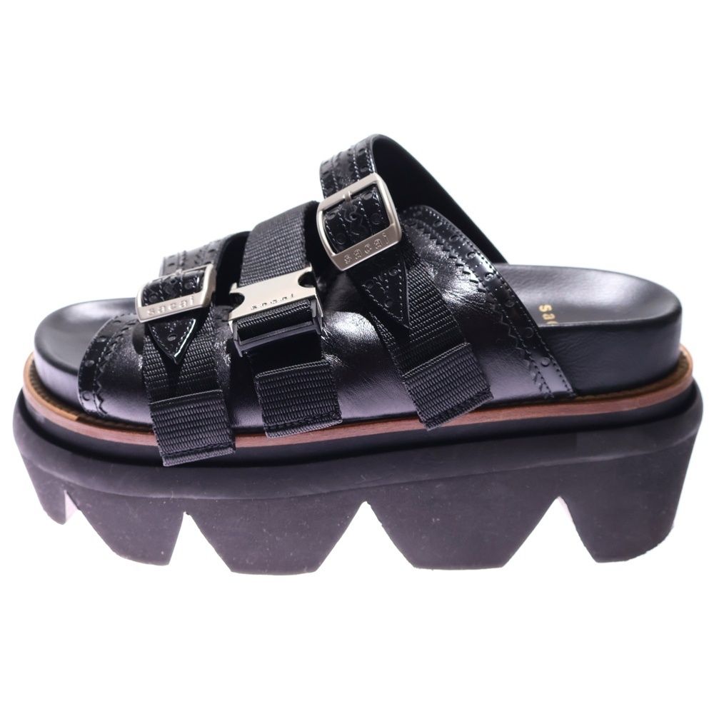 Sacai (サカイ) 23SS Wingtip Sandals ウィングチップ レザー サンダル