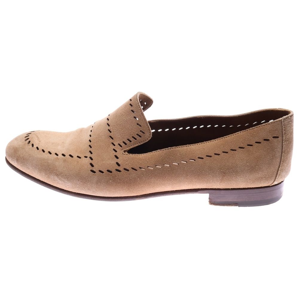 HERMES エルメス スウェード ローファー スリッポン シューズ ベージュ